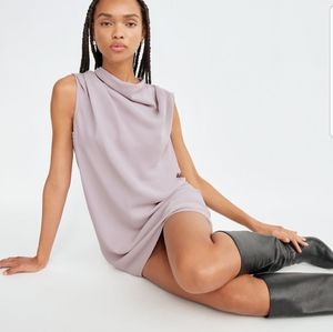 Aritzia Babaton Amuse Satin Cowl-Neck Dress Small Munro Mauve